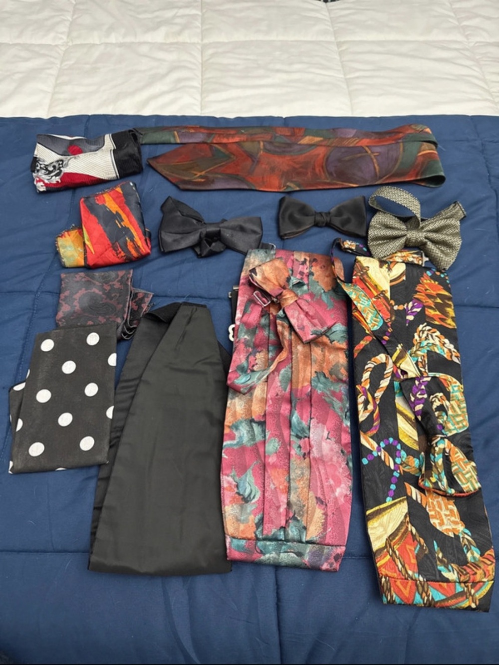 Colorful Bow Ties and Neckwear Set - Multi-Color